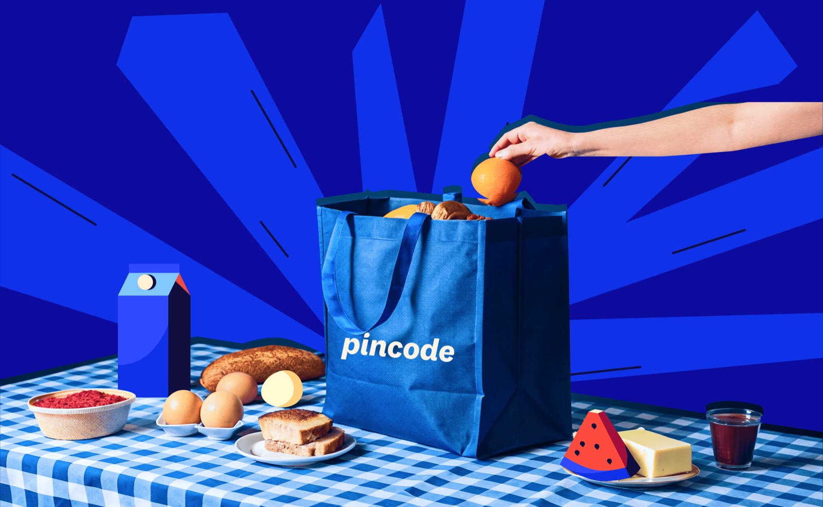Pincode grocery campaign artwork